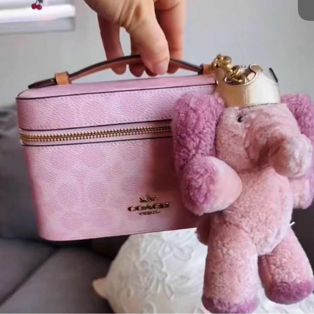 Authentic Coach Outlet Powder Pink Cosmetic Case